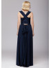 Navy Blue Jersey Classic Infinity Bridesmaid Dress